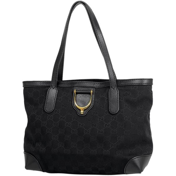 1000070901473 11 Gucci GG Pattern Tote Bag Handbag GG Canvas Black