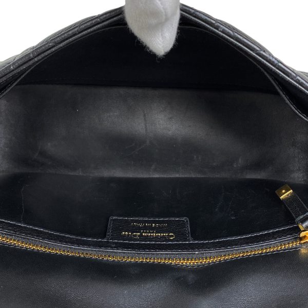 1000070914480 22 Christian Dior Caro Medium Cannage Leather Crossbody Shoulder Bag Black