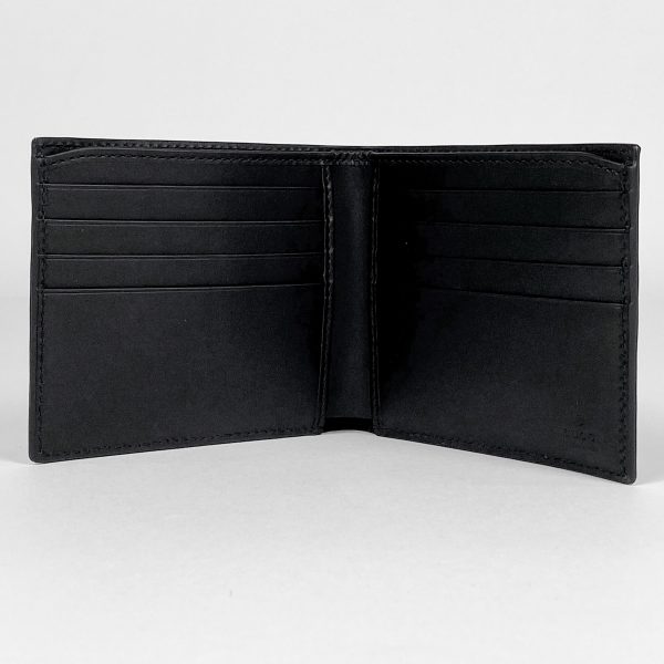 1000070970363 17 Gucci GG Pattern Bifold Wallet Snake Coated Canvas Black