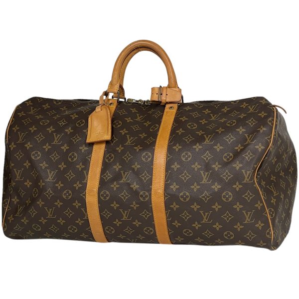 1000071020807 11 Louis Vuitton Keepall 55 Travel Bag Monogram Brown