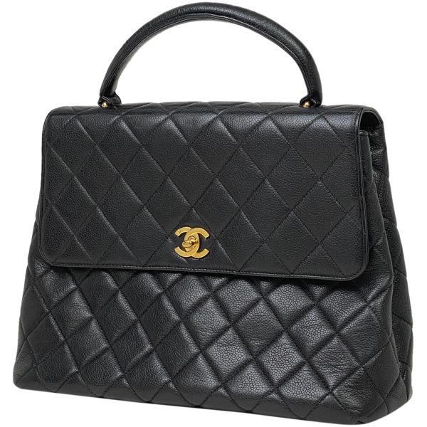 1000071471753 11 Chanel Cocomark Matelasse Handbag Caviar Skin Black