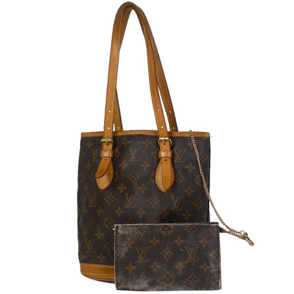 1000071481936 11 Louis Vuitton Petit Bucket PM Bucket Type Shoulder Bag Tote Monogram Brown