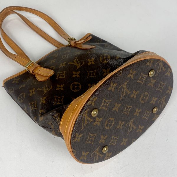 1000071481936 12 Louis Vuitton Petit Bucket PM Bucket Type Shoulder Bag Tote Monogram Brown