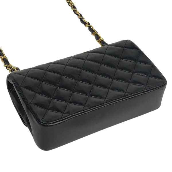 1000071506936 12 Chanel Mini Matelasse Single Flap Chain Shoulder Bag Coco Mark Leather Blac