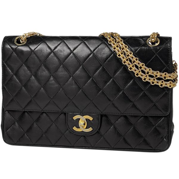 1000071688595 11 Chanel Coco Mark Chain Shoulder Bag Matelasse Shoulder Bag Leather Black