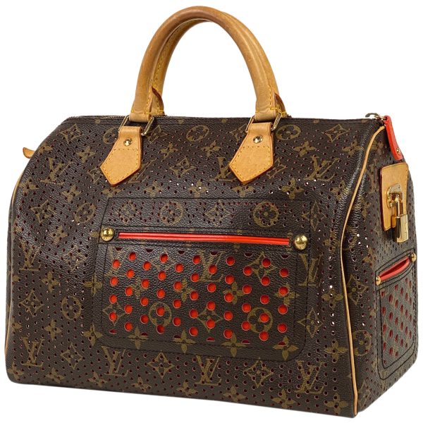 1000071688854 11 Louis Vuitton Speedy 30 Monogram Perfo Boston Bag Orange