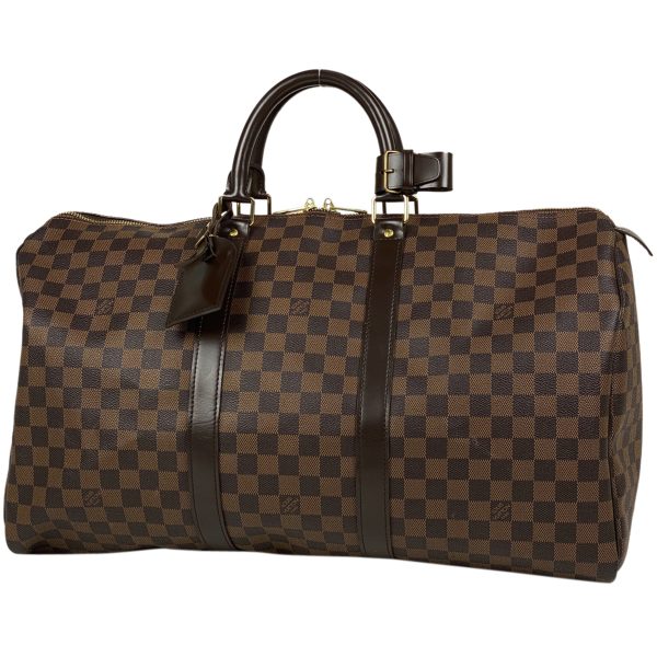 1000071701775 11 Louis Vuitton Keepall 50 Boston Bag Damier Brown