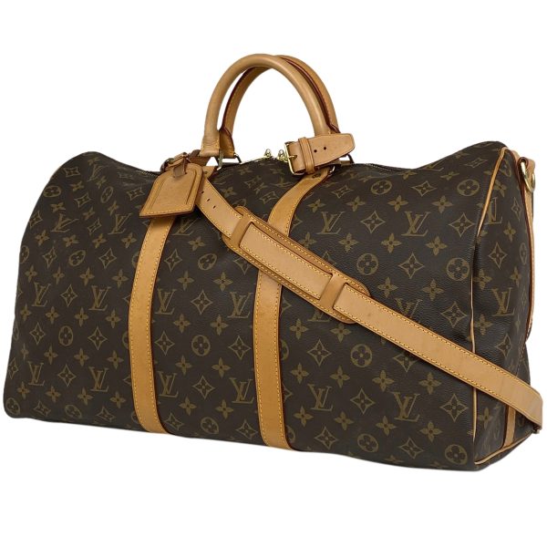 1000071710586 11 Louis Vuitton Keepall Bandouliere 50 Travel Bag Monogram Brown