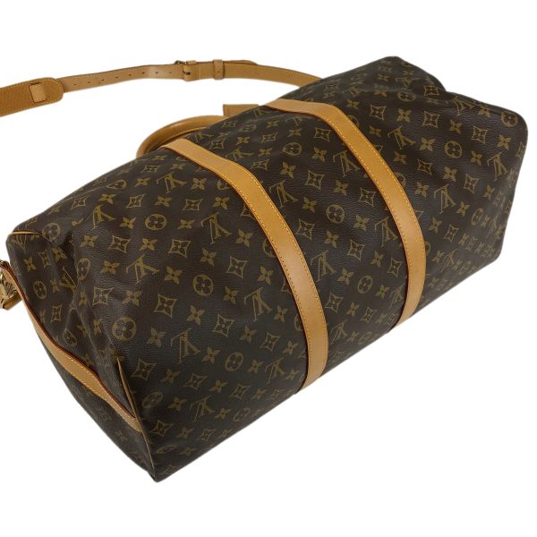 1000071710586 12 Louis Vuitton Keepall Bandouliere 50 Travel Bag Monogram Brown