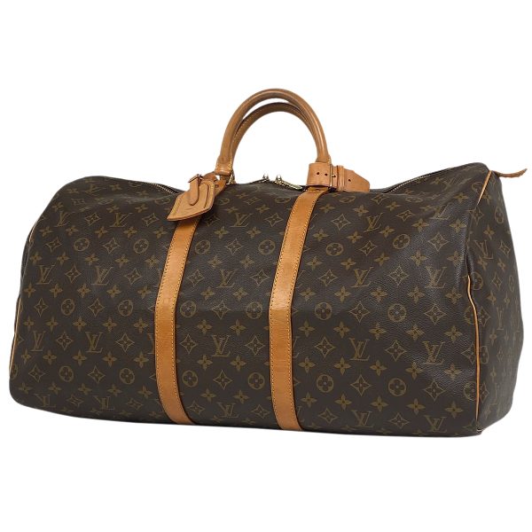 1000071717981 11 Louis Vuitton Keepall 55 Travel Business Boston Bag Monogram Brown