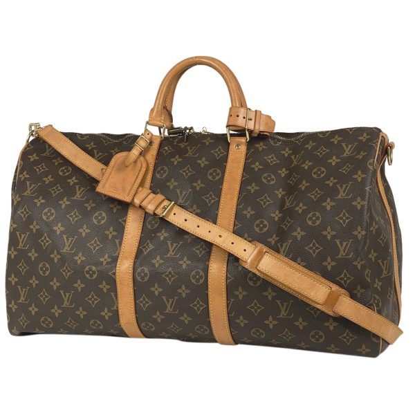 1000071794999 11 Louis Vuitton Keepall Bandouliere 55 Monogram Boston Bag Brown