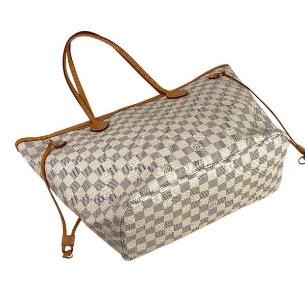 1000071806371 12 Louis Vuitton Neverfull MM Damier Tote Bag White