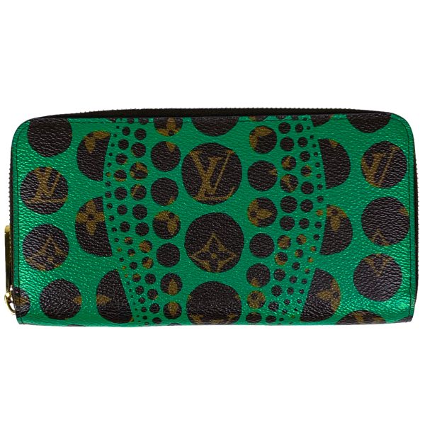 1000071842546 11 Louis Vuitton Kusama Pumpkin Dot Long Wallet Monogram Green