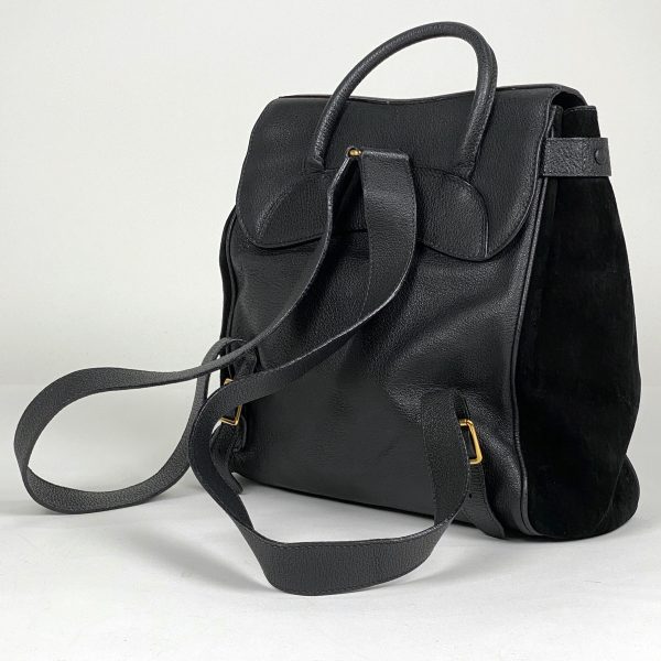 1000071843024 12 Gucci Suede Rucksack Backpack Old Gucci Leather Black