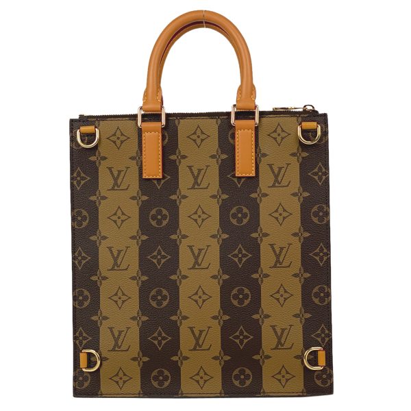 1000071891827 13 Louis Vuitton Sac Pla NIGO Monogram Stripe 2WAY Shoulder Bag Brown