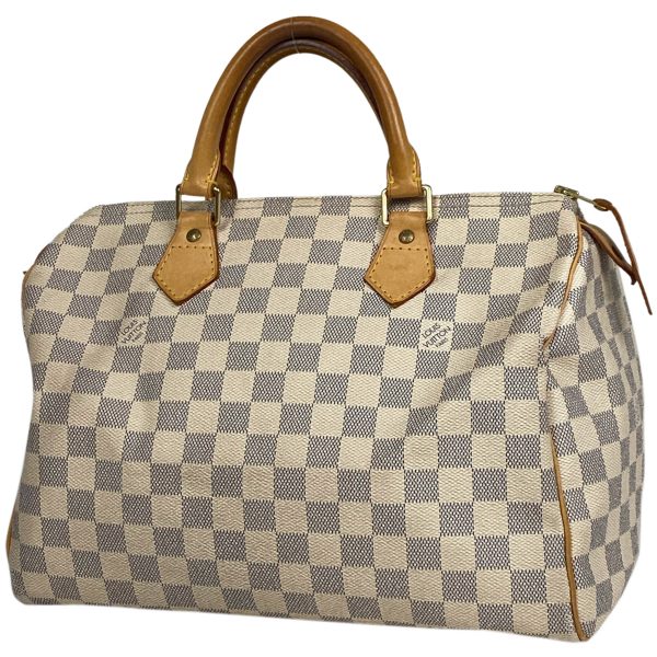 1000071932032 11 Louis Vuitton Speedy 30 Boston Bag Damier White