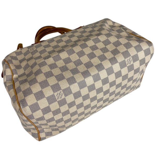 1000071932032 12 Louis Vuitton Speedy 30 Boston Bag Damier White