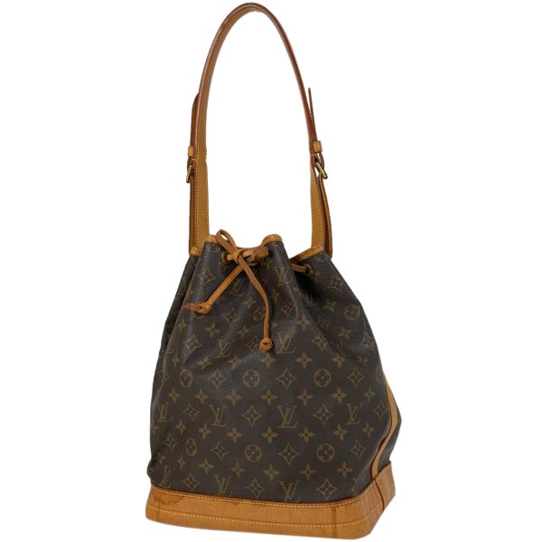 1000072000631 11 Louis Vuitton Noe Monogram Drawstring Shoulder Bag Brown