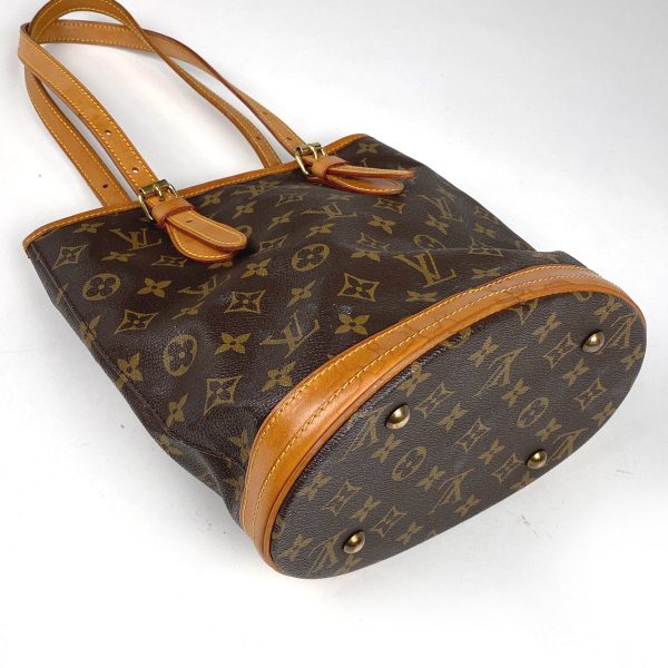 1000072000648 12 Louis Vuitton Petit Bucket PM Monogram Bucket Tote Bag Brown