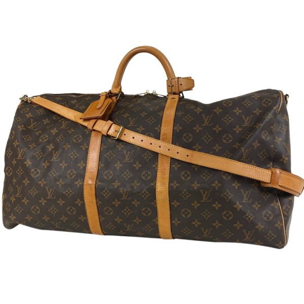 1000072007272 11 Louis Vuitton Keepall Bandouliere 60 Monogram Travel Business Bag Brown