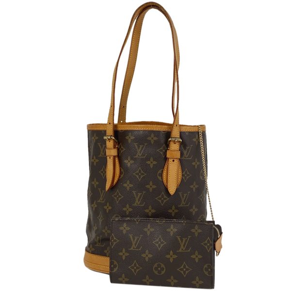 1000072036456 11 Louis Vuitton Petit Bucket PM Shoulder Bucket Tote Bag Monogram Brown