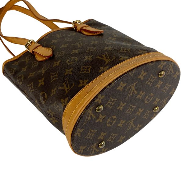 1000072036456 12 Louis Vuitton Petit Bucket PM Shoulder Bucket Tote Bag Monogram Brown