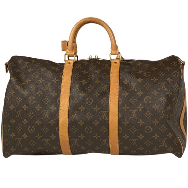 1000072353546 13 Louis Vuitton Keepall Bandouliere 50 Boston Bag Monogram Brown