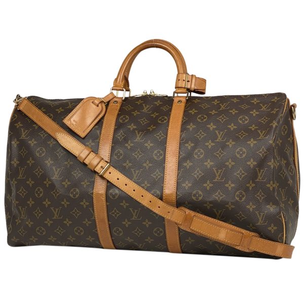 1000072353553 11 Louis Vuitton Keepall Bandouliere 55 Boston Bag Monogram Brown