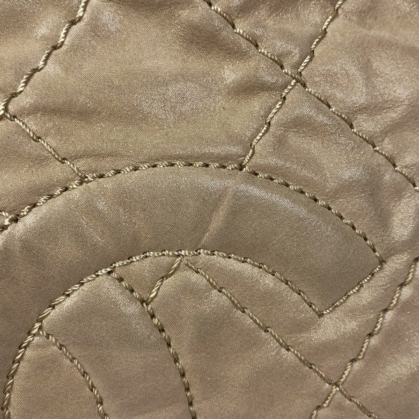 1000072371021 17 Chanel Coco Mark Chain Tote Bag Fabric Beige