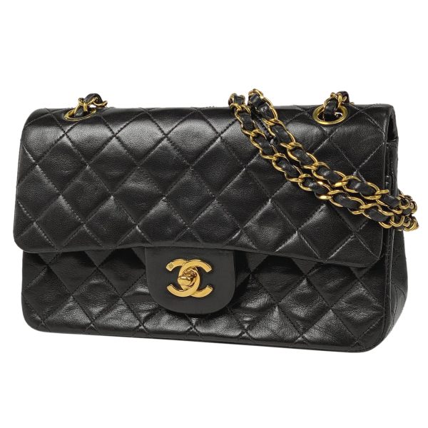 1000072460121 11 Chanel Matelasse Flap Chain Shoulder Bag Coco Mark Leather Black