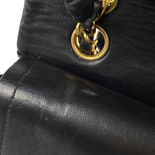 1000072460121 20 Chanel Matelasse Flap Chain Shoulder Bag Coco Mark Leather Black