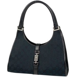 1000072505310 11 Gucci GG Shoulder Bag Diagonal PVC Leather Dark Navy Blue