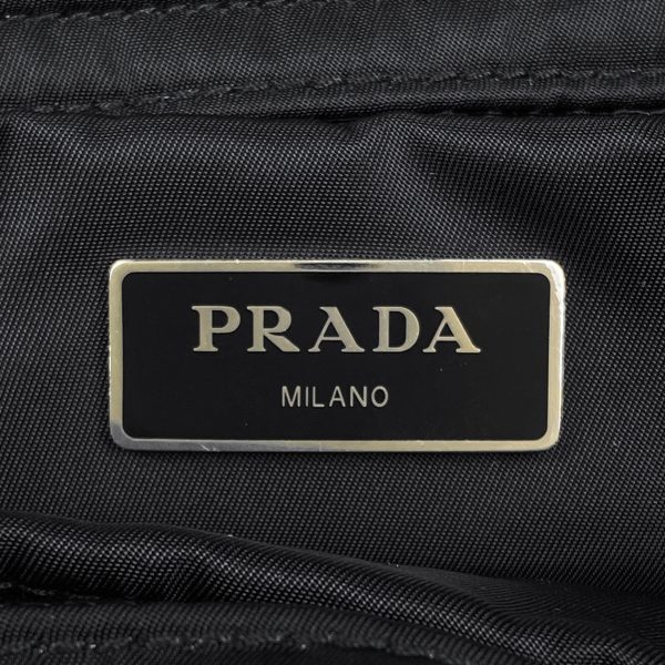 1000072520559 21 Prada Logo Plate Quilted Nylon Padded 2WAY Shoulder Tote Bag Black