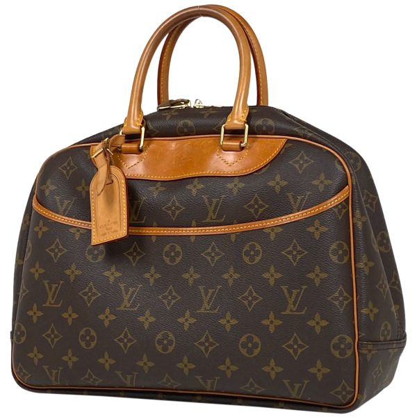 1000072615934 11 Louis Vuitton Deauville Monogram Bowling Vanity Handbag Brown