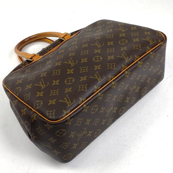 1000072615934 12 Louis Vuitton Deauville Monogram Bowling Vanity Handbag Brown