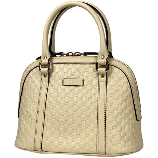 1000072701576 11 Gucci Micro Gucci Shima 2WAY Shoulder Bag Handbag Shima Leather Off White