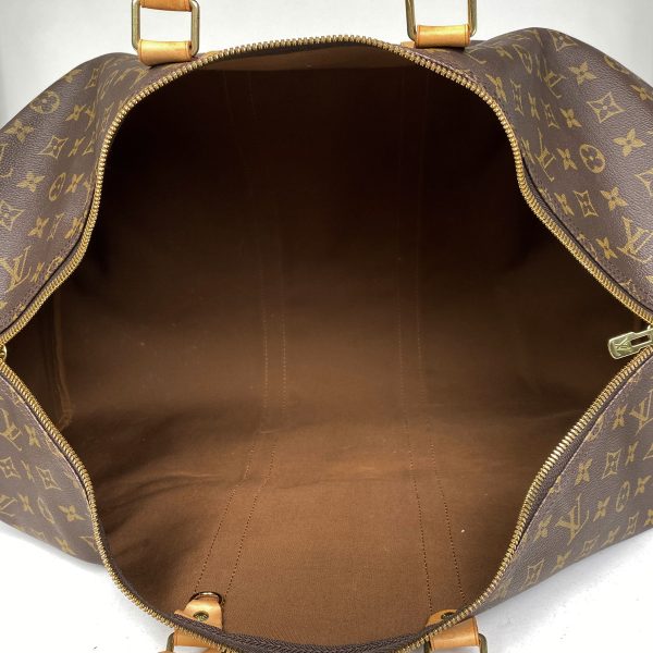 1000072990710 18 Louis Vuitton Keepall 55 Travel Boston Bag Monogram Brown