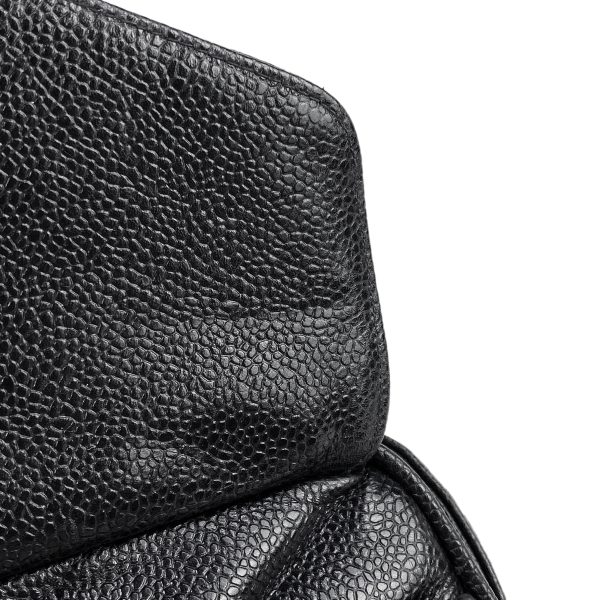 1000073008353 17 Chanel V Stitch Shoulder Bag Here Mark Chevron Caviar Skin Black