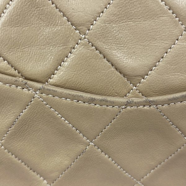 1000073081097 16 Chanel Matelasse W Flap Chain Shoulder Bag Coco Mark Handbag Shoulder Bag Leather Beige