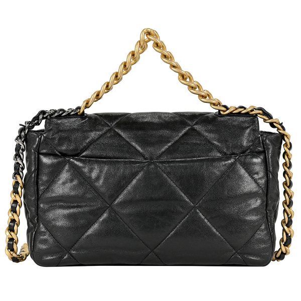 1000073081639 03 Chanel Chanel 19 Chain Shoulder Bag Coco Mark Handbag Shoulder Bag Leather Black