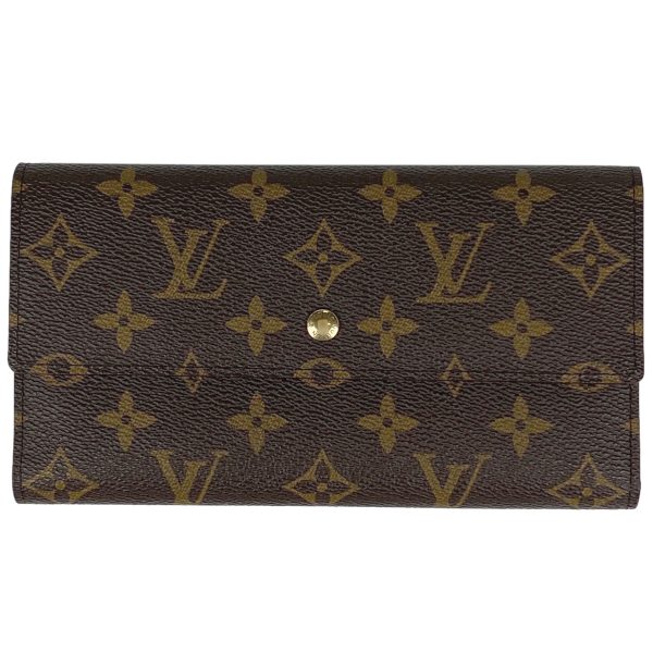 1000073103393 11 Louis Vuitton Porto Tresor International Coin Purse Trifold Long Wallet Monogram Brown