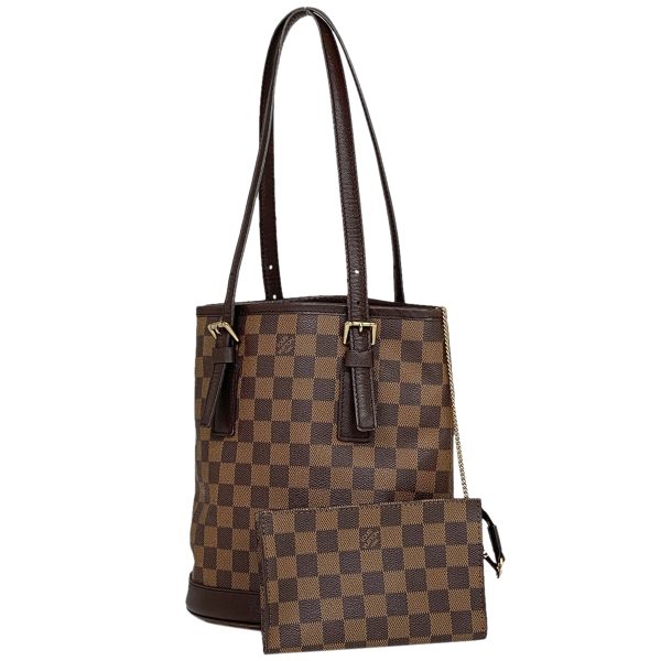 1000073217717 11 Louis Vuitton Louis Vuitton Male Bucket Tote Bag Damier Brown