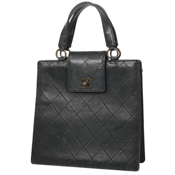 1000073240302 11 Chanel Cocomark Matelasse Handbag Black