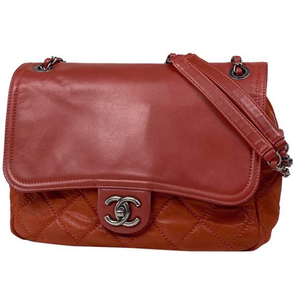 1000073247127 11 Chanel Coco Mark Chain Shoulder Bag Matelasse W Chain Shoulder Bag Leather Red