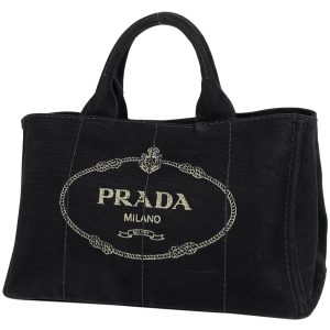 1000073257430 11 Prada 2way Handbag Nylon Leather Blue