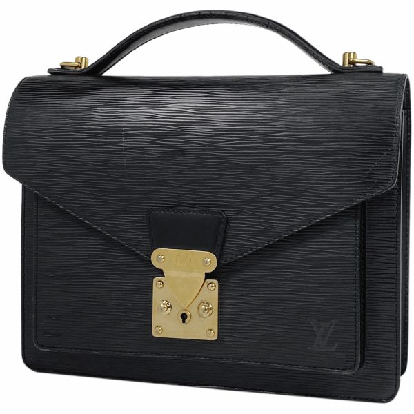 1000073297030 11 Louis Vuitton Monceau Epi Handbag Black