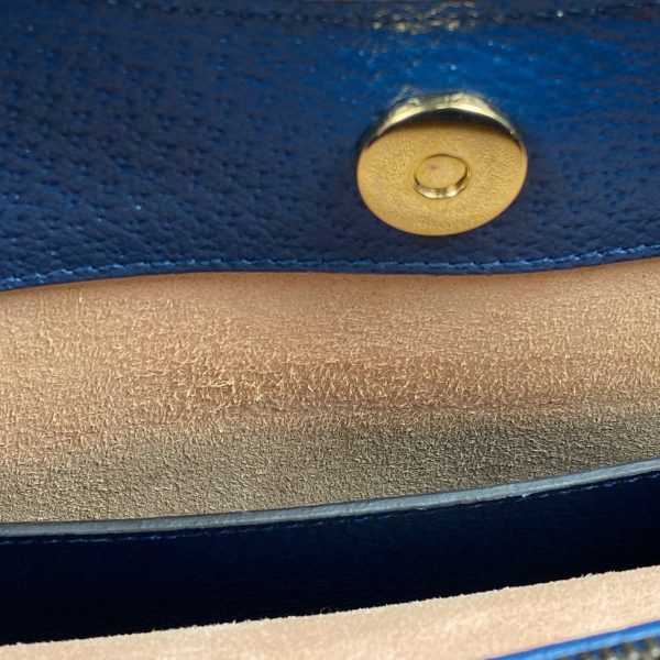 1000073415229 21 Gucci Diana Medium Tote Bag Bamboo Double G Leather Blue