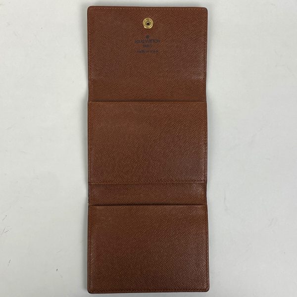 1000073926664 16 Louis Vuitton Logo Monogram Card Case Trifold Card Holder Brown