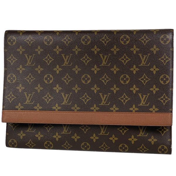 1000075175282 11 Louis Vuitton Porto Envelope Briefcase Clutch Bag Monogram Brown