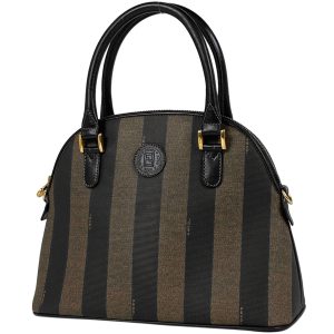 1000075177620 11 Celine Macadam Pattern Canvas Tote Handbag Black